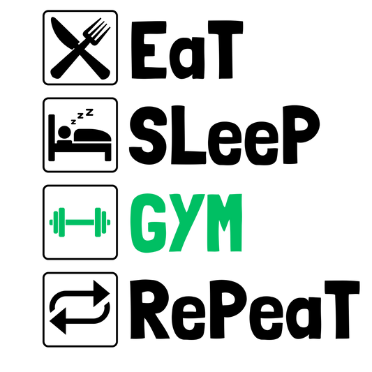 Eat Sleep GYM Repeat T-Shirt