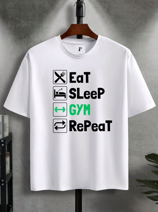 Eat Sleep GYM Repeat T-Shirt