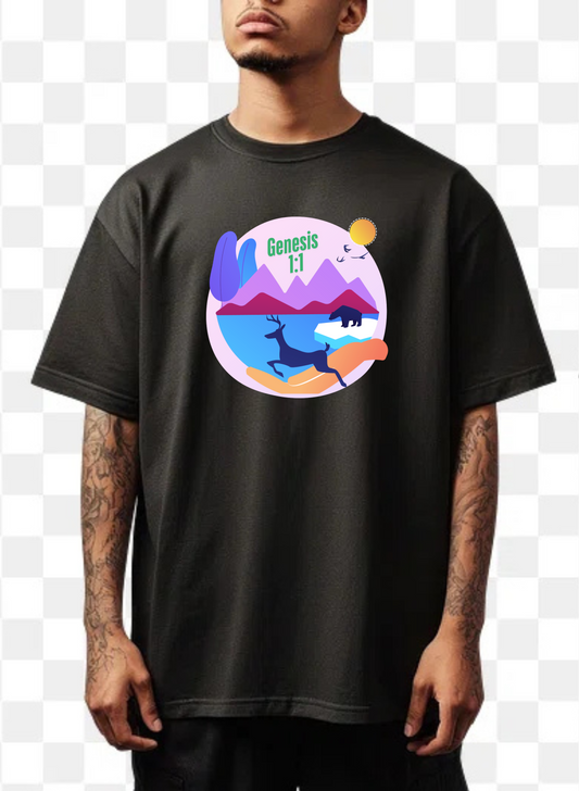 Genesis 1:1 Unisex Oversized T-Shirt