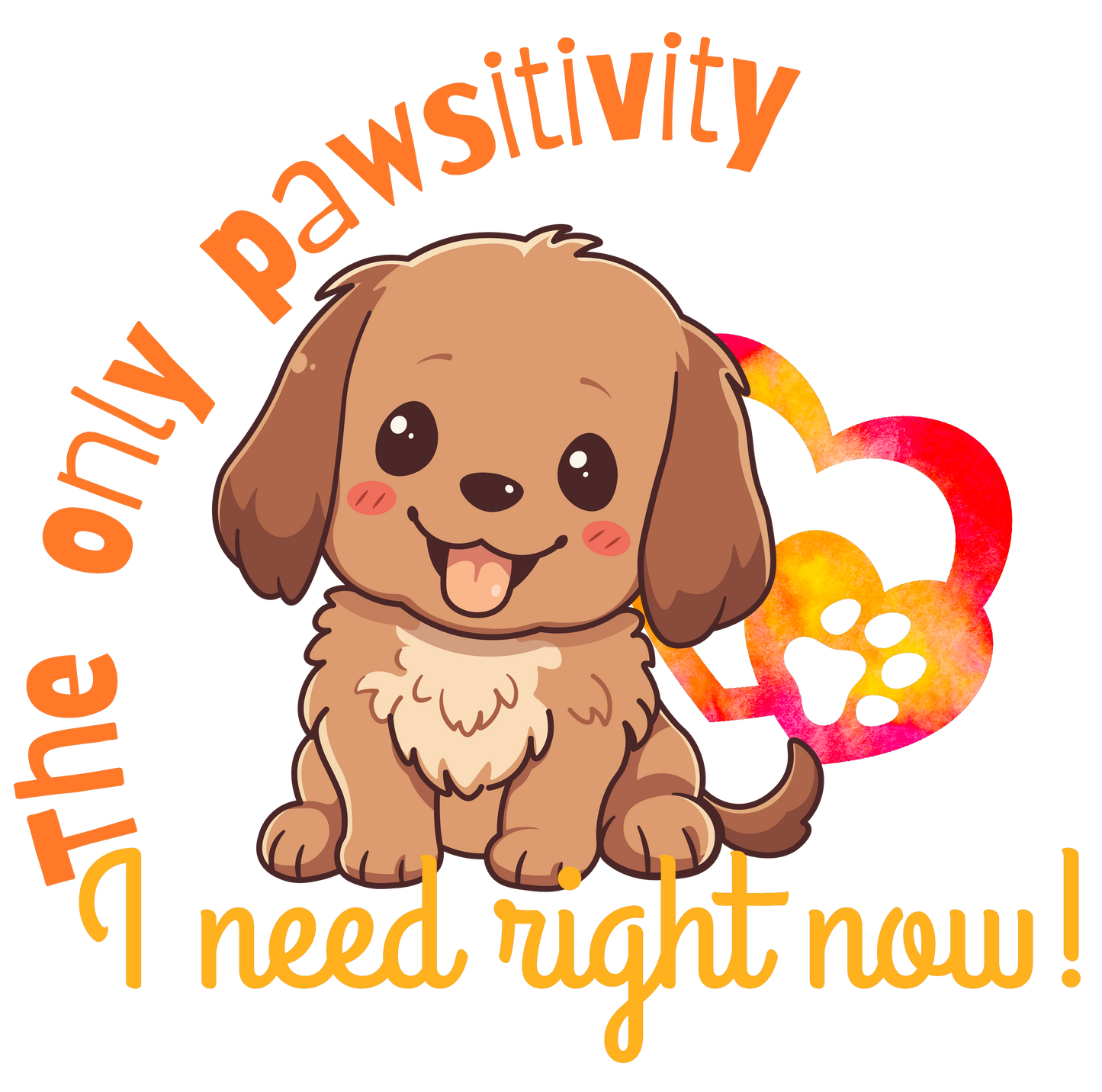 The only Pawsitivity Unisex Classic Crew T-Shirt