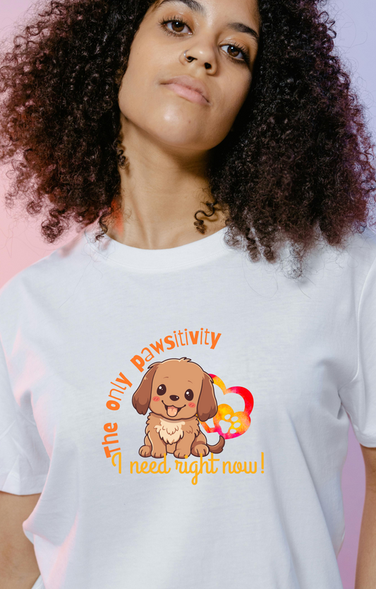 The only Pawsitivity Unisex Classic Crew T-Shirt